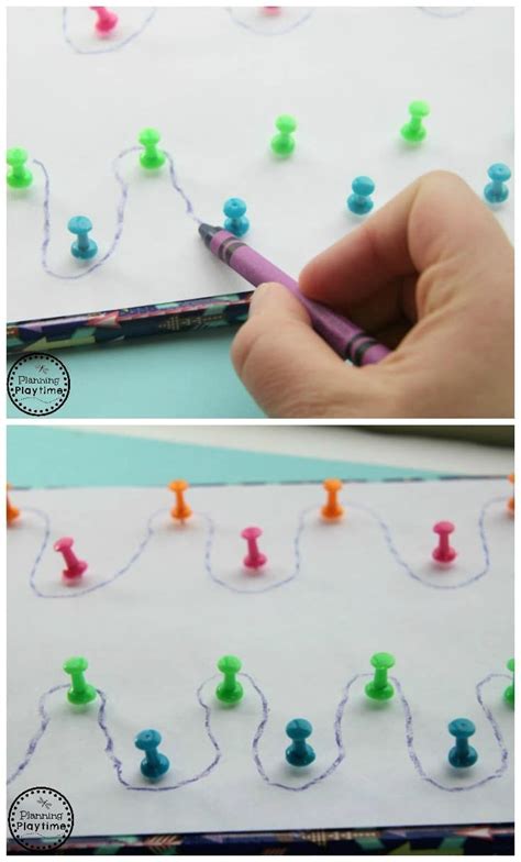 Push Pin Pre Writing Activity For Kids With Images Pre Writing