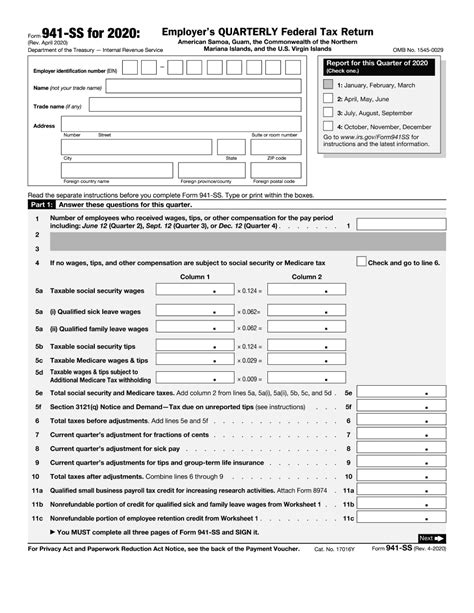 941 Fillable 2020 Fill Online Printable Fillable Blank Form 941