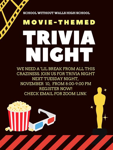 Join Us For A Movie Themed Trivia Night On Tuesday November 10 8