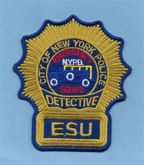 Nypd Esu Detective Patch Emergency Service Unit Detective Etsy