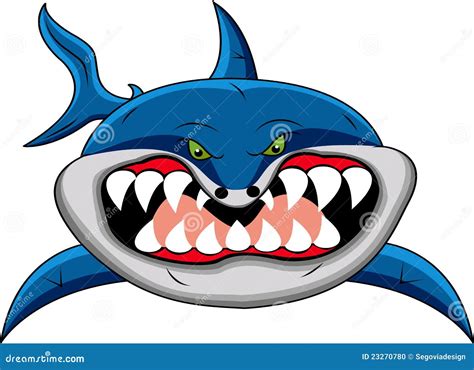 Funny Shark Cartoon Vector Illustration 23104868