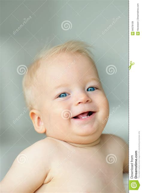 Baby Boy With Blue Eyes Stock Image Image Of Offspring 84578109