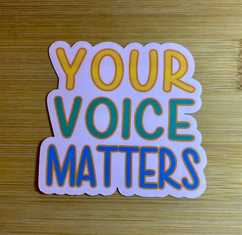Your Voice Matters Sticker Magnet Etsy