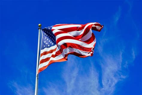 Beautiful Us American Flag In Bold Colors Stock Photo Image Of