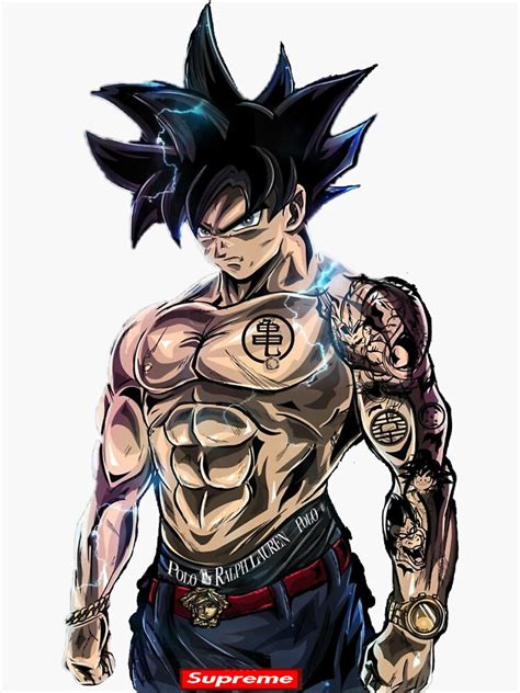 Goku Drip Fan Art And Merch Sticker By Saltysam8989 Redbubble