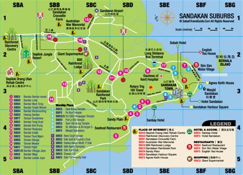 Sandakan Map Sabah Travel Guide Ultimate Travel Guide Sabah Malaysia