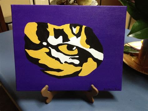 Items Similar To Lsu Eye Of The Tiger Painting On Etsy