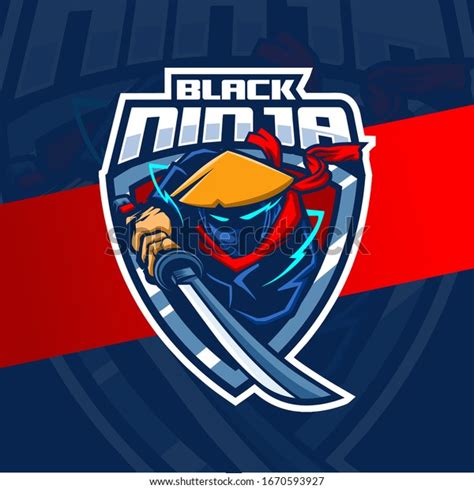 Assassin Ninja Mascot Esport Logo Design Stock Vector Royalty Free