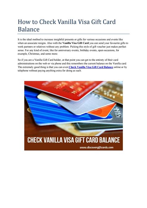 How To Check Vanilla Visa Gift Card Balance By Giftscards Online Issuu
