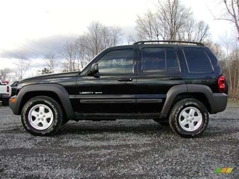 Black Clearcoat 2003 Jeep Liberty Sport 4x4 Exterior Photo 73915640