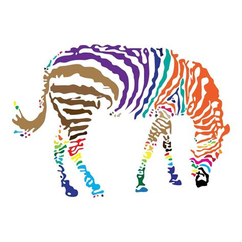 Cartoon Rainbow Zebra 23597762 Vector Art At Vecteezy