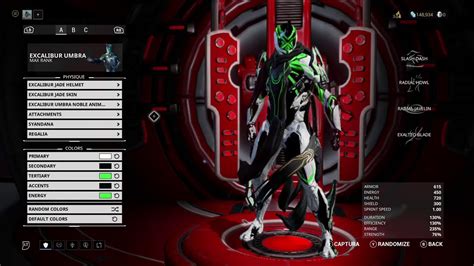 Warframe Excalibur Umbra Jade Skin Looks Awesome Youtube