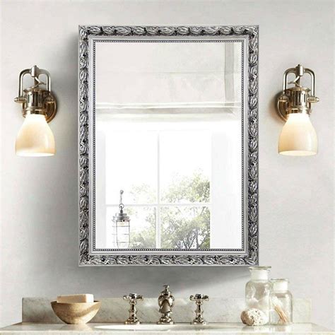 Shop wood framed wall mirrors at chairish, the design lover's marketplace for the best vintage and used furniture, decor and art. Large 38 x 26 inch Bathroom Wall Mirror with Baroque Style ...