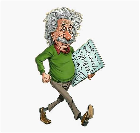 Cartoon Albert Einstein Caricature Hd Png Download Is Free Transparent