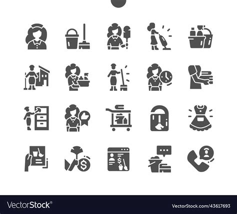Maid Cleaning Service House Cleaner Royalty Free Vector
