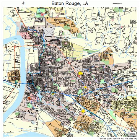 Baton rouge is the capital of louisiana, usa. Baton Rouge Louisiana Street Map 2205000