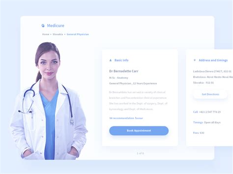 Doctor Profile Medical Product Ui デザイン Webデザイン デザイン