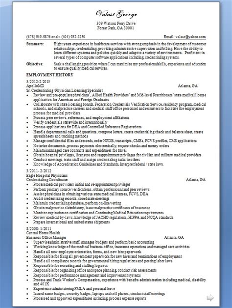 Physician Sample Resume Format In Word Free Download