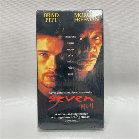 Seven 1995 Vhs David Fincher Brad Pitt Morgan Freeman New Sealed 2499