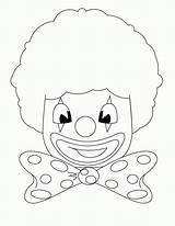 Coloring Clown Faces Pages Face Popular sketch template
