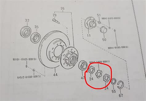 Daihatsu Taft Rocky Fourtrak F F Front Hub Axle Spindle Nut Kit For