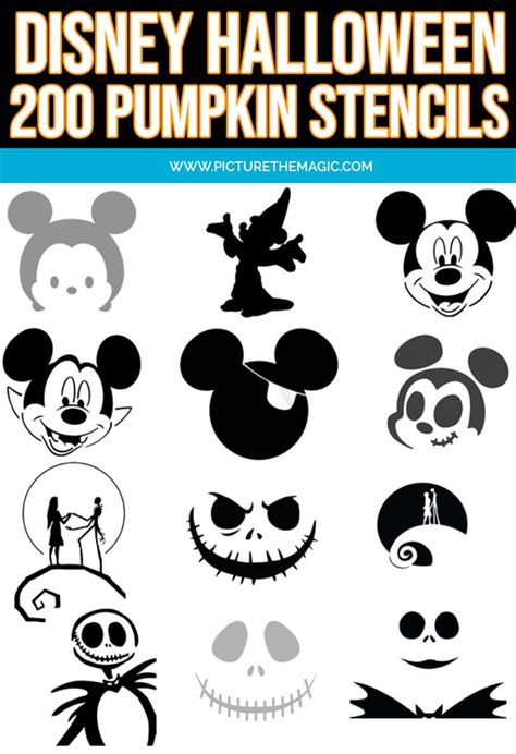 Halloween Stencils 200 Printable Disney Stencils For Pumpkins