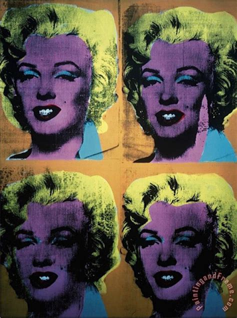 Andy Warhol Four Marilyns C 1962 Painting Four Marilyns C 1962 Print