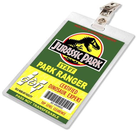 Alan Grant Jurassic Park Name Badge With Pin Fastener Ph