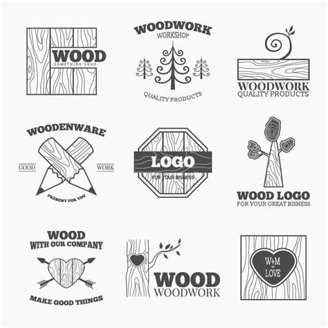 Wood Woodwork Logos Design Vector Eps Uidownload