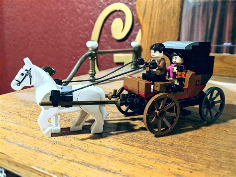 Lego Moc Horse Drawn Carriage By Brickative Rebrickable Build With Lego