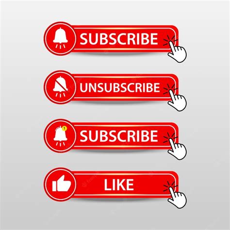 Premium Vector Subscribe Button Template Share Follow Comment