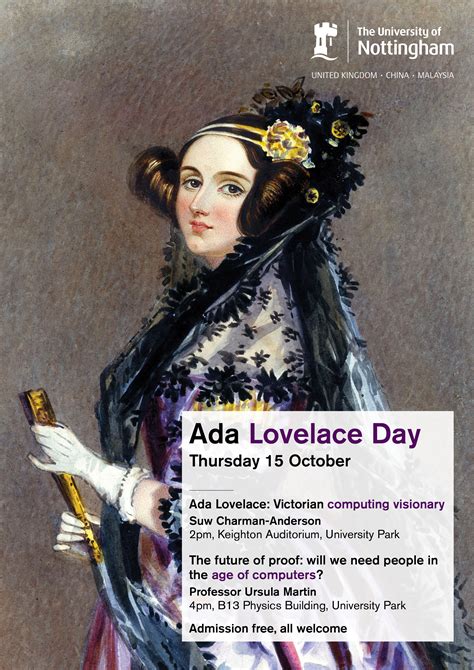 Ada Lovelace celebration – University of Nottingham – Ada Lovelace Day
