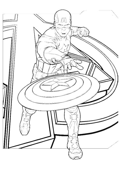 Captain America Cast Engage Coloring Pages Captain America Coloring