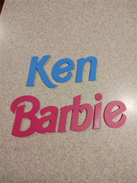HUGE Barbie And Ken Logo Wall Signs 12in 20in 3d Printed Etsy