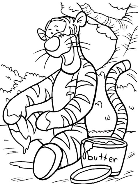 Coloring Pages Color Tigger Colorful Coloring Pages