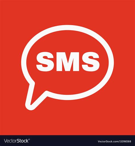 The Sms Icon Text Message Symbol Flat Royalty Free Vector