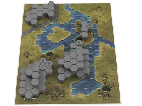Hills For Wwe2018 Largelakes2 Map 3d Printed Battletech Terrain And Hills