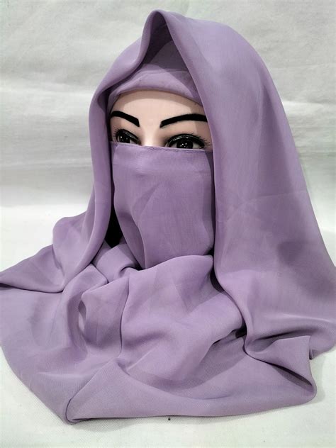 Plain Niqab Ready To Wear Lavender Purple Suzain Hijabs