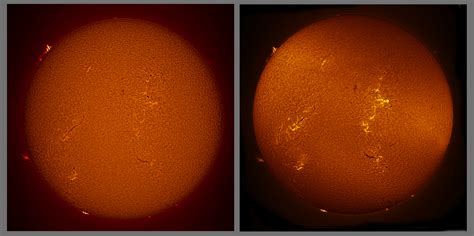 Sun Through Two Telescopes