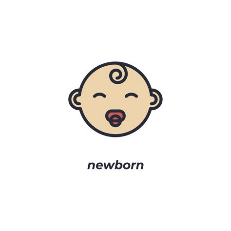 Vector Sign Newborn Symbol Is Isolated On A White Background Icon