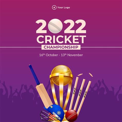 Premium Vector 2022 Cricket Championship Banner Design Template
