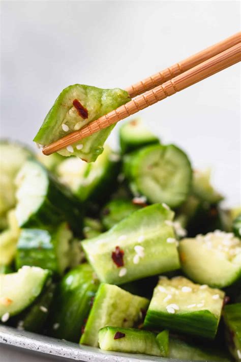 Smashed Cucumber Salad A Light And Refreshing Side Dish Jo Eats