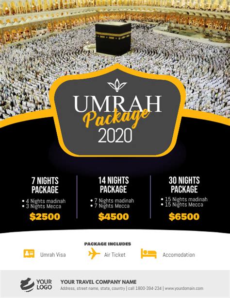 Copy Of Umrah Hajj Package Flyer Poster Postermywall