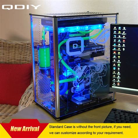 Qdiy Pc A009 Atx Transparent Computer Case Pc Case Water Cooled Acrylic