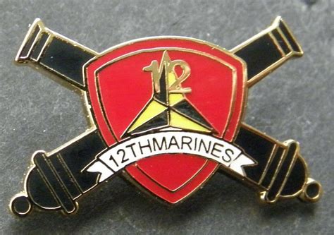 Us Marine Corps 12th Marines Regiment Lapel Pin Badge 1 Inch Usmc