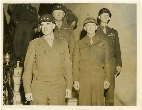 Four American Generals At A Meeting In Germany On 2 February 1945 The
