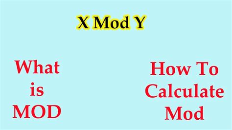 What Is Mod Modulo And How To Calculate Mod Of Any Number Basic