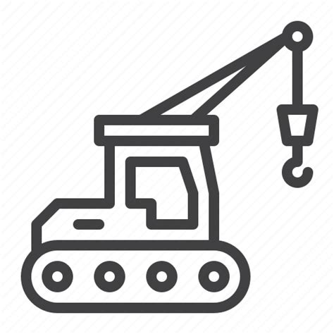 Hydraulic Crawler Crane Construction Icon Download On Iconfinder