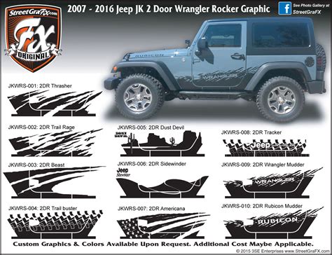 Jeep Wrangler Graphics Wrangler Stripes And Jk Graphics Streetgrafx