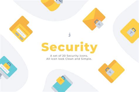 40 Security Icons Detailed Line Icon By Justicon On Envato Elements